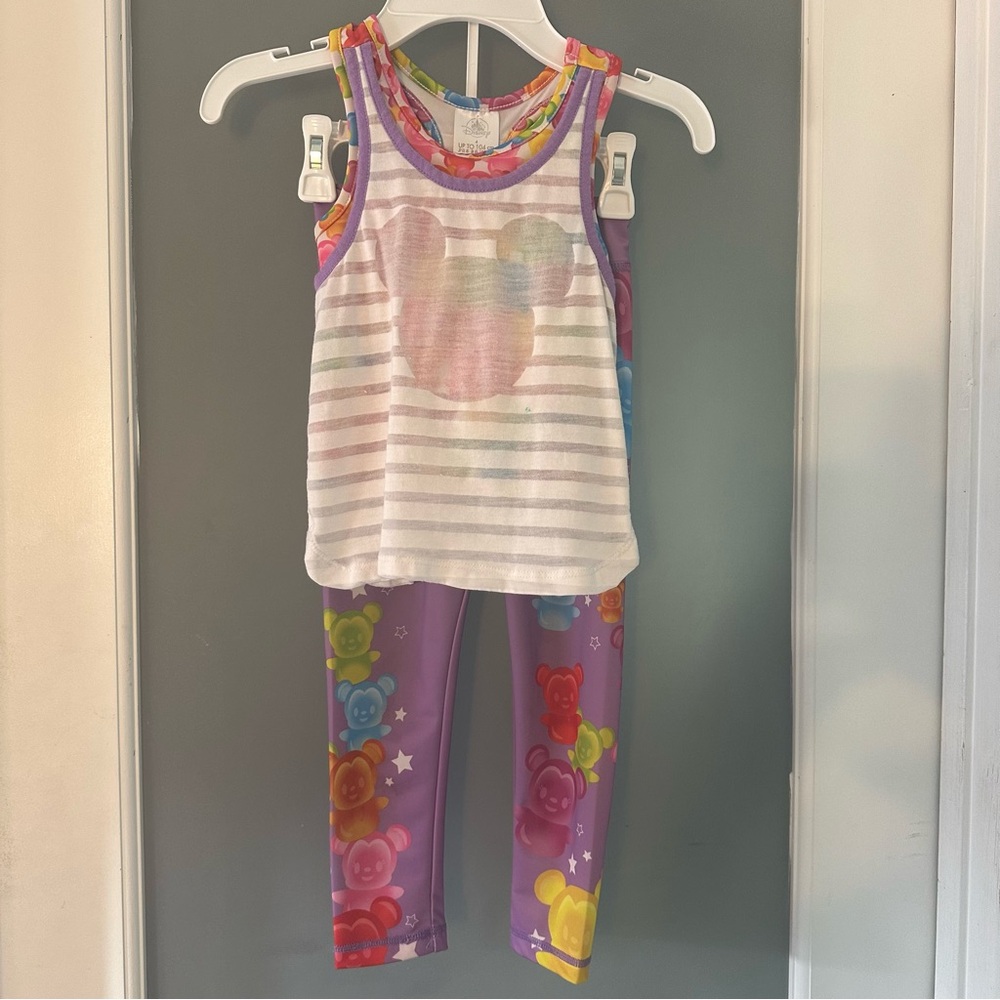 Disney Colorful Mickey gummy gear Tank & Leggings Set